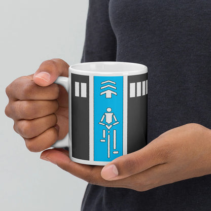 Japanese Blue Cycle Lane Mug