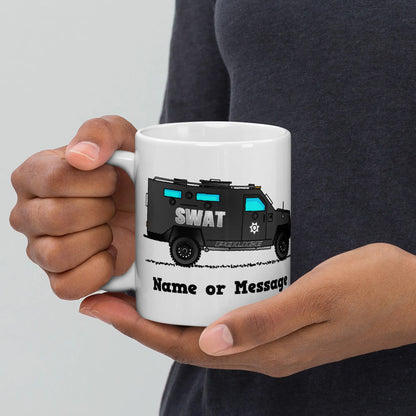 Police SWAT Truck Mug, Personalized M056