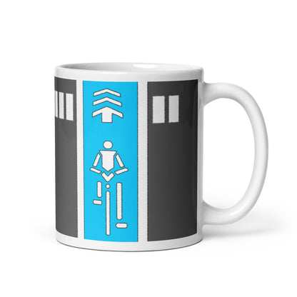 Japanese Blue Cycle Lane Mug