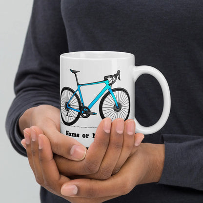 Blue Road Bike Mug, Personalized