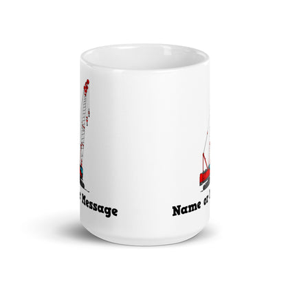 Personalized Red Crawler Crane Mug