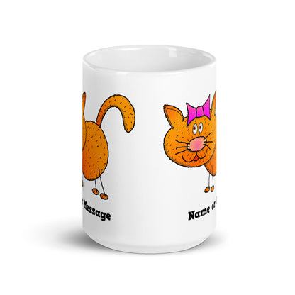 Personalized Cute Orange Cat Mug