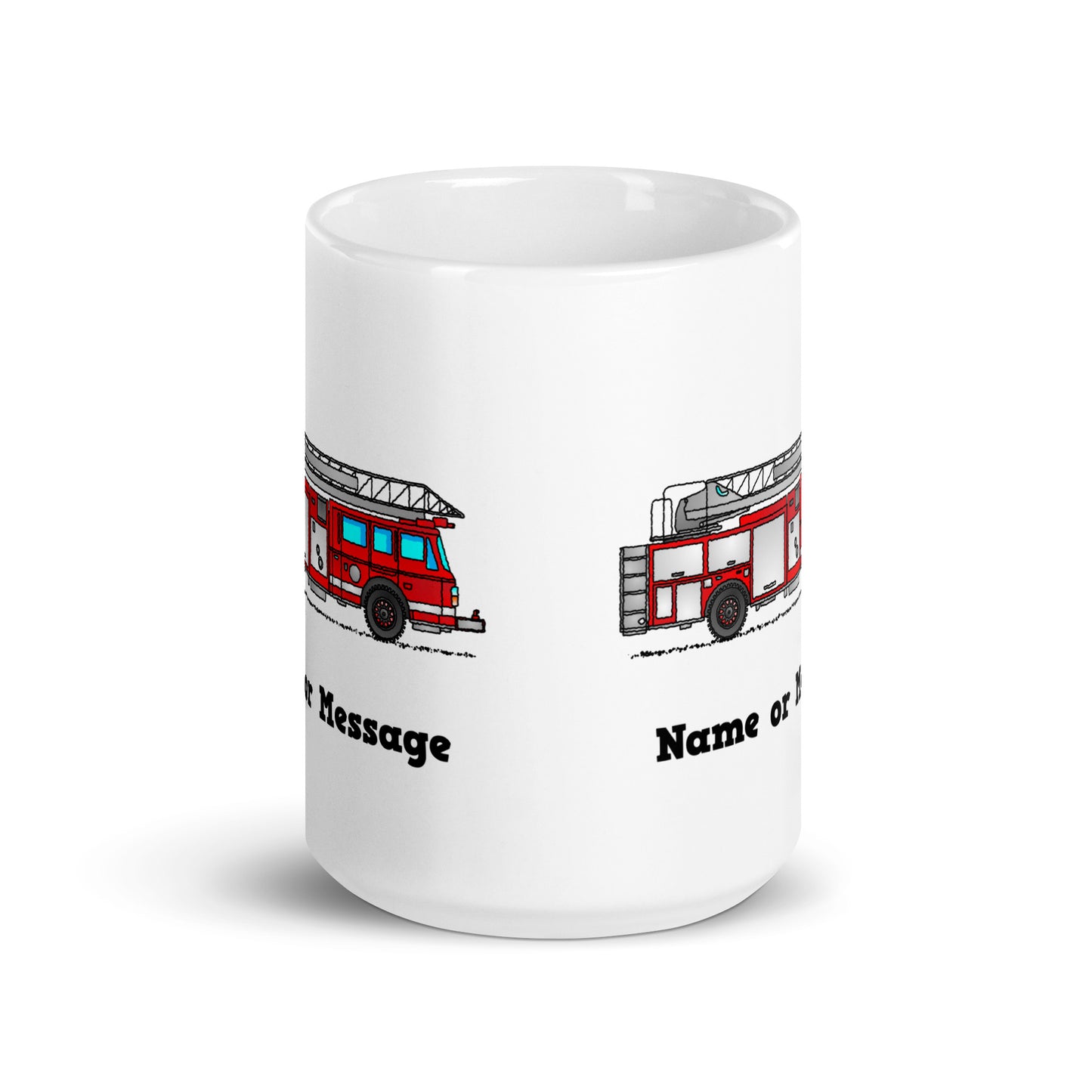 Personalized Red Fire Truck Mug