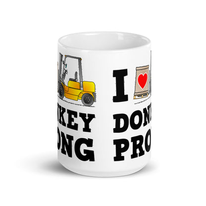 Yellow Donkey Prong Valentines Day Mug