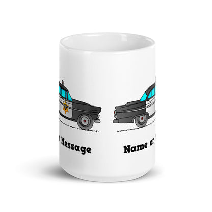 Personalized Classic 50s Police Patrol Car Mug