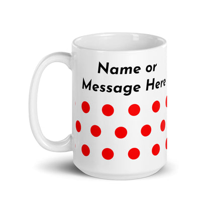 Personalised Polkadot Cyclist Mug