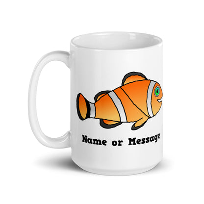 Personalized Orange Clownfish Mug