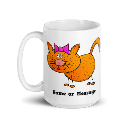 Personalized Cute Orange Cat Mug