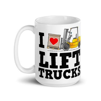 I Heart Lift Trucks バレンタインデーマグカップ