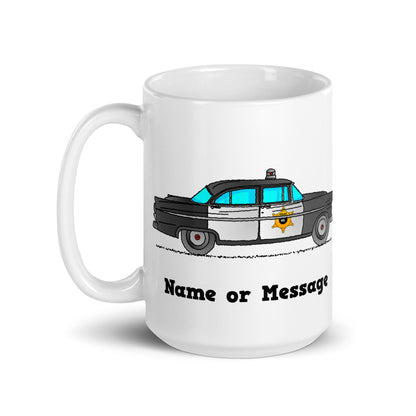 Personalized Classic 50s Police Patrol Car Mug