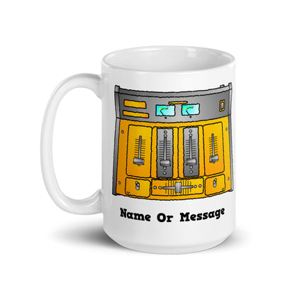 Personalised Gold DJ Mixer Mug