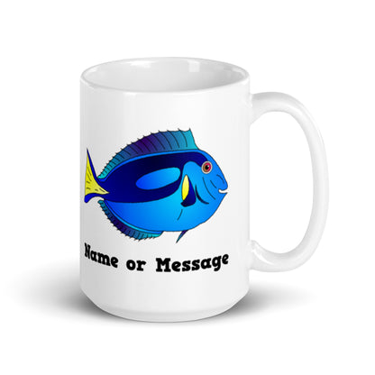 Personalized Blue Fish Mug