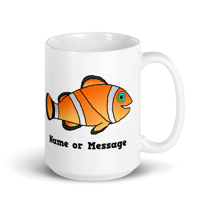 Personalized Orange Clownfish Mug