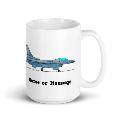 F-16 Falcon Fighter Jet Personalized Mug