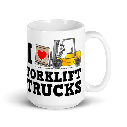 I Love Forklift Trucks Valentine Day Mug