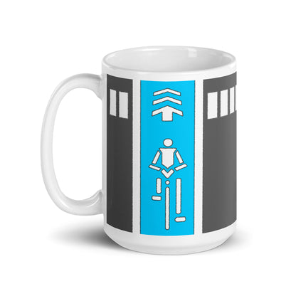 Japanese Blue Cycle Lane Mug