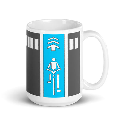 Japanese Blue Cycle Lane Mug