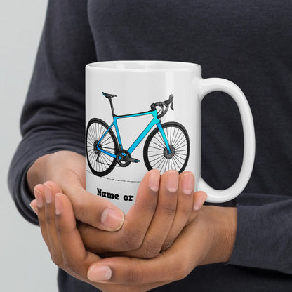 Blue Road Bike Mug, Personalized