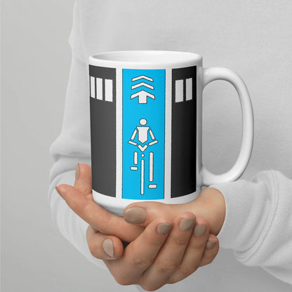 Japanese Blue Cycle Lane Mug