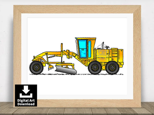 Grader / Leveller - Digital Illustration Download (E013)