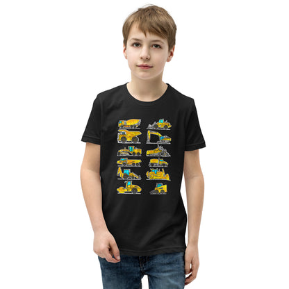 Construction Vehicles T-Shirt, Youth