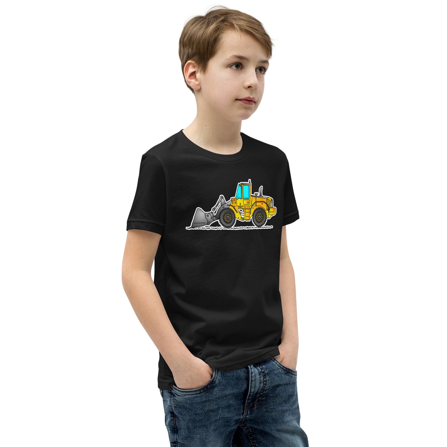 Youth Yellow Wheel Loader T-Shirt