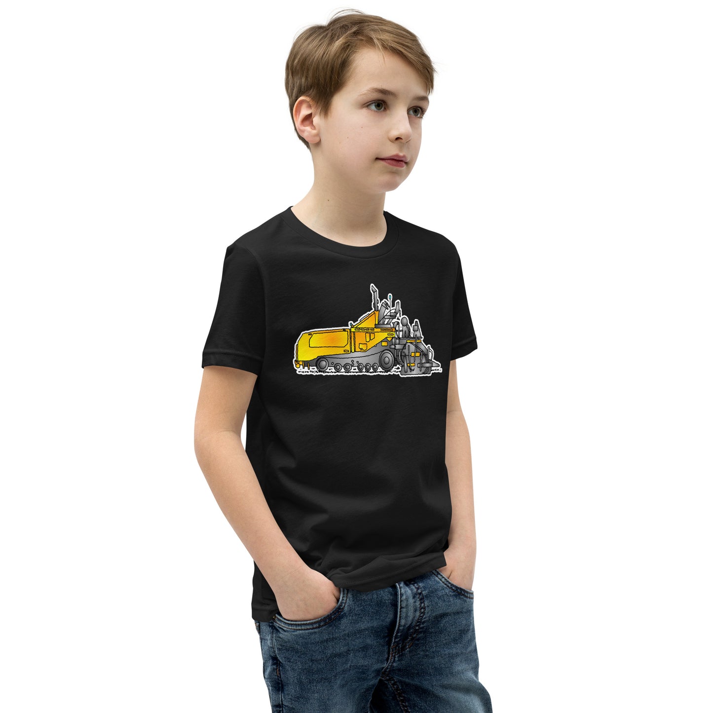 Youth Yellow Asphalt Paver T-Shirt