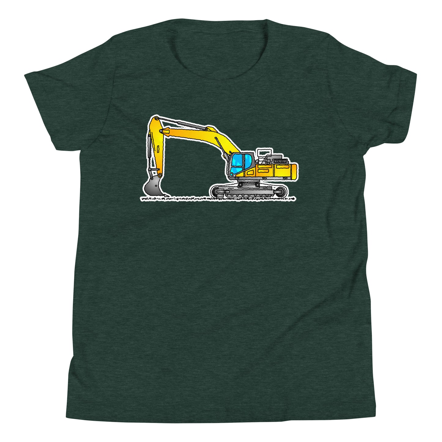 Youth Yellow Excavator T-Shirt