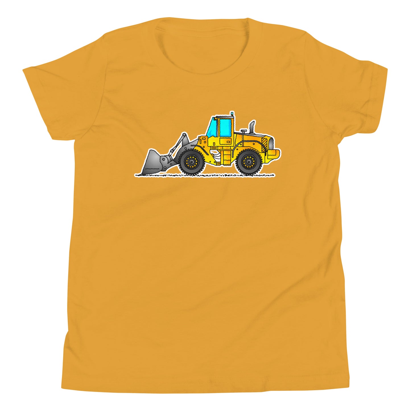 Youth Yellow Wheel Loader T-Shirt