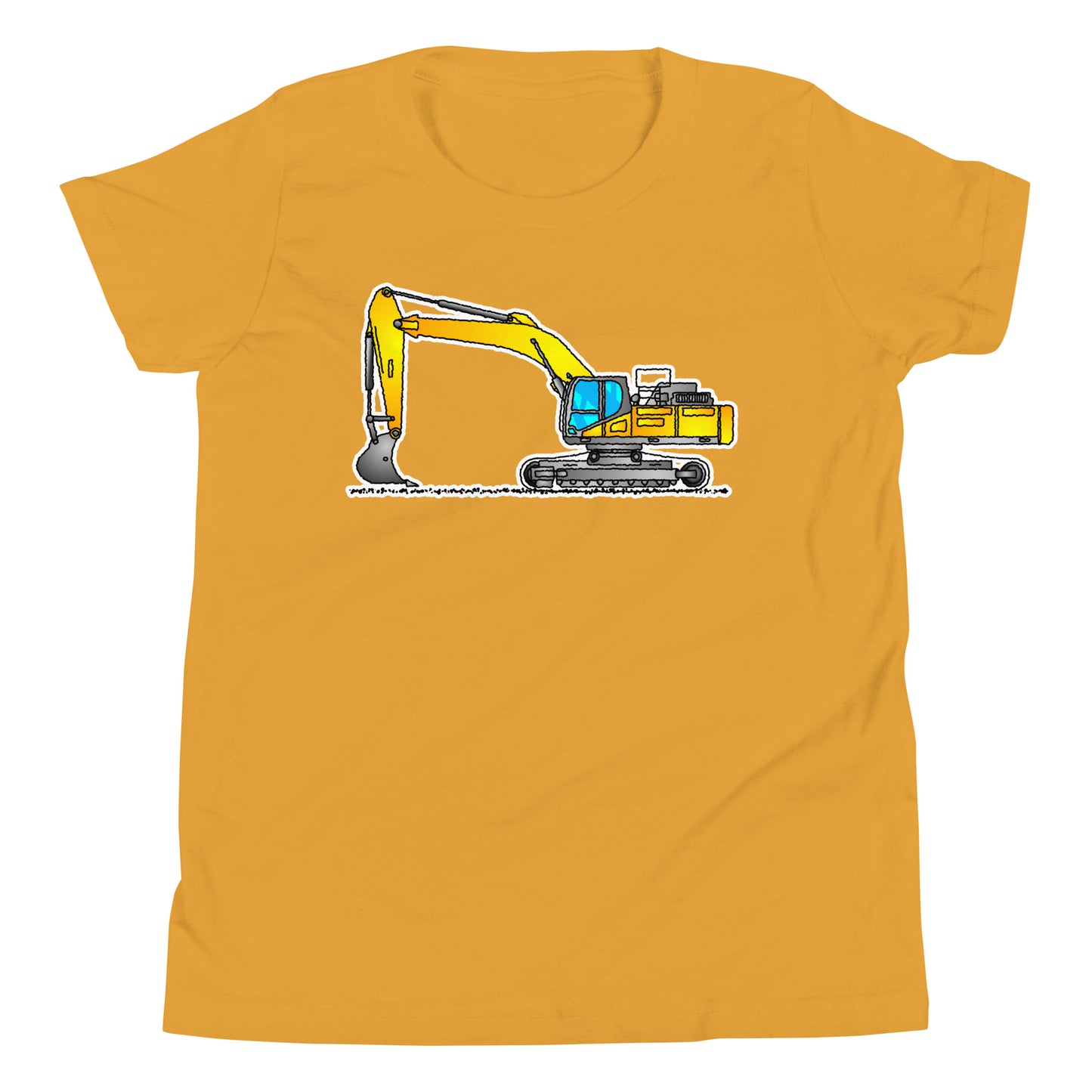 Youth Yellow Excavator T-Shirt