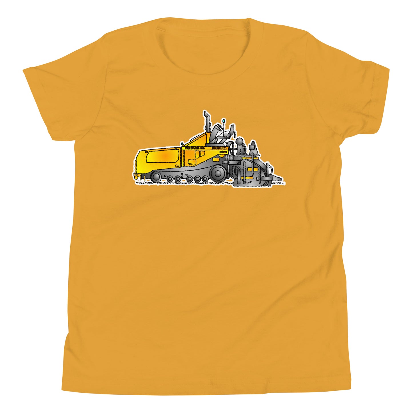 Youth Yellow Asphalt Paver T-Shirt