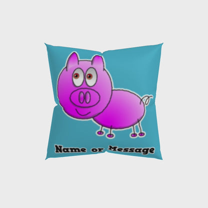 Pink Piglet Pillow Cushion, Personalized P006