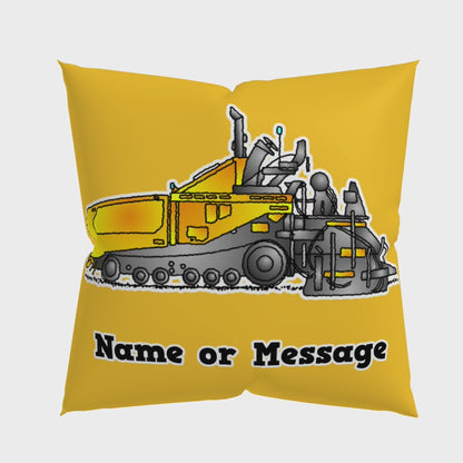 Asphalt Paver Pillow Cushion, Personalized P003