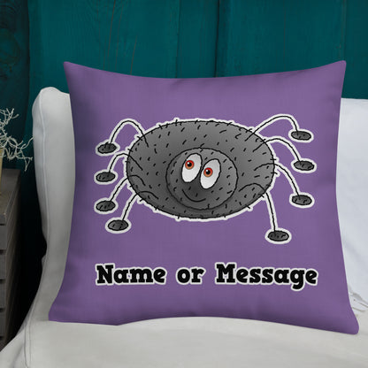 Purple Spider Pillow Cushion, Personalized P005