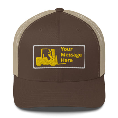 Forklift Truck Truckers Cap, Personalized C028