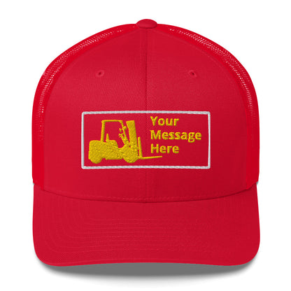 Forklift Truck Truckers Cap, Personalized C028