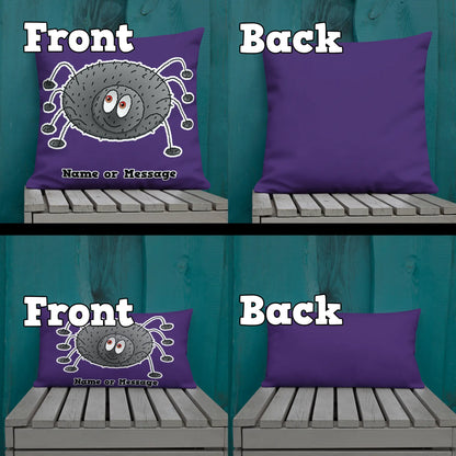 Purple Spider Pillow Cushion, Personalized P005