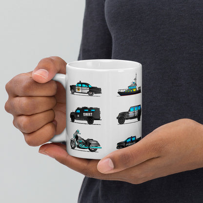 Police Vehicles Mug M070