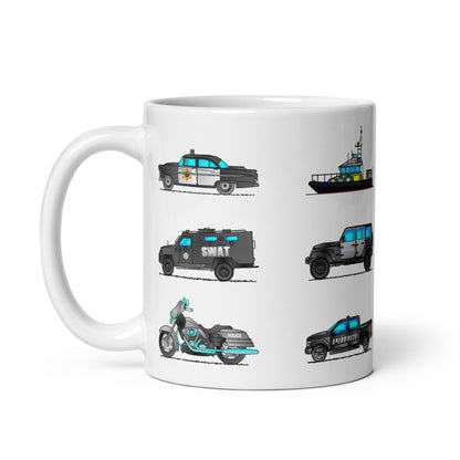 Police Vehicles Mug M070