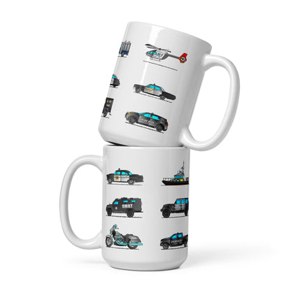 Police Vehicles Mug M070