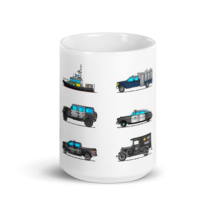 Police Vehicles Mug M070