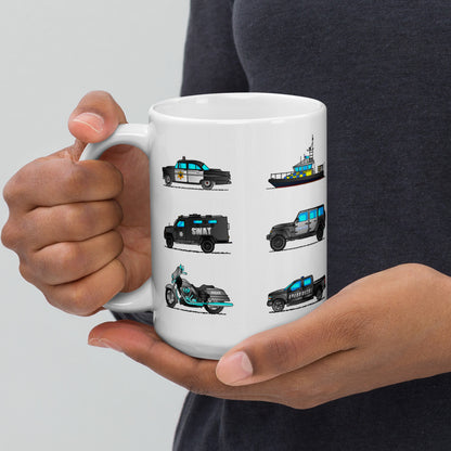 Police Vehicles Mug M070