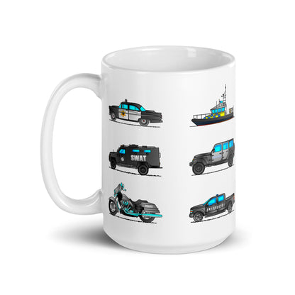 Police Vehicles Mug M070